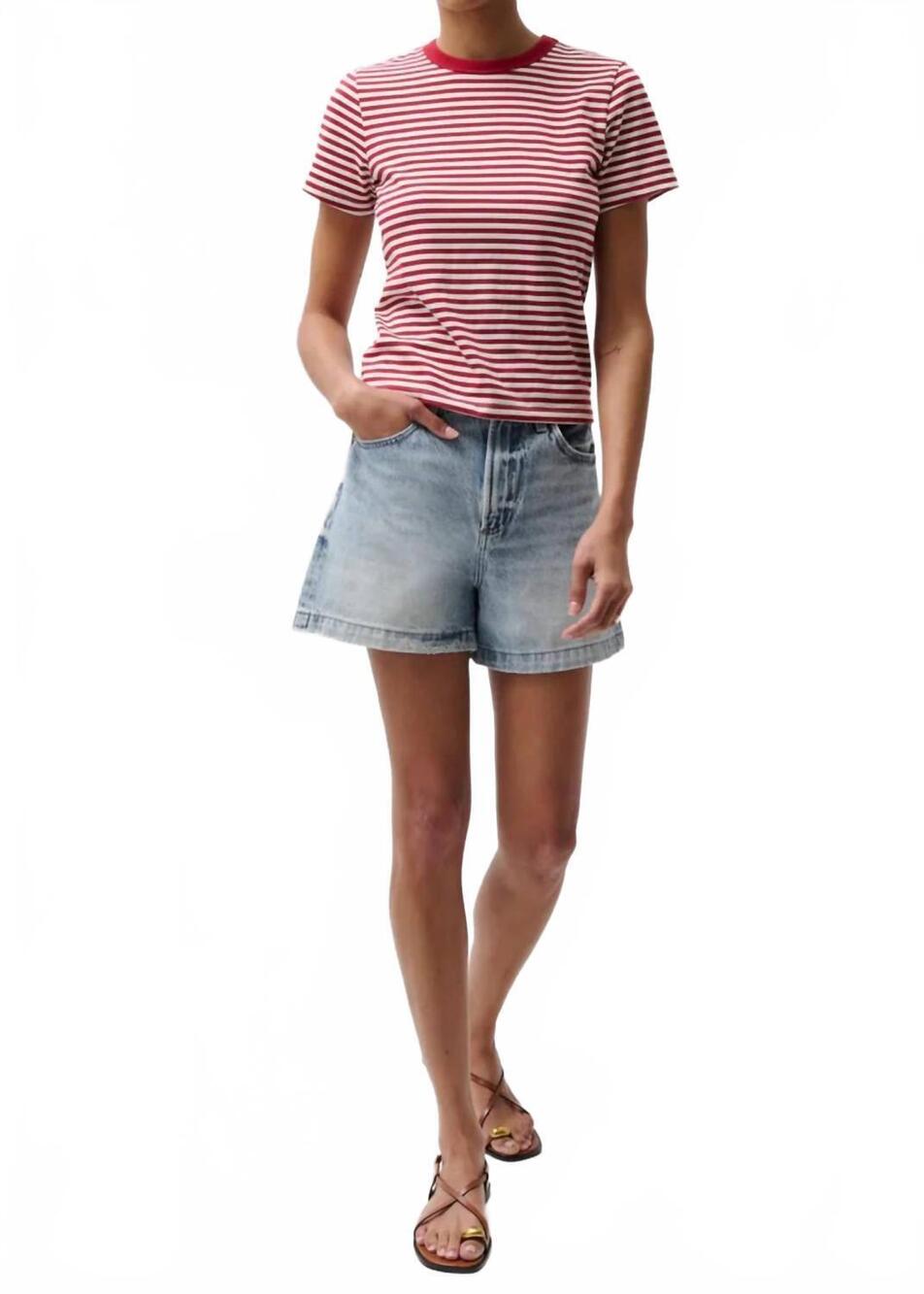 NEW PISTOLA saige high rise shorts in french riviera